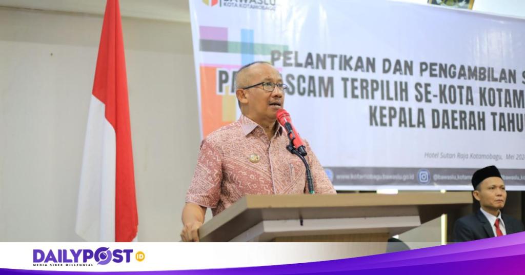 Dr. Drs. Hi. Asripan Nani., M.Si Hadiri Pelantikan Panwaslu Kecamatan Terpilih se-Kota Kotamobagu