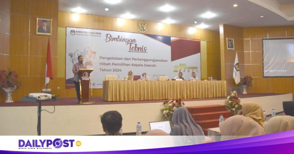 Bimtek Pengelolaan Hibah Pilkada 2024: KPU Kabupaten Gorontalo Beri Pembekalan pada 215&nbsp;Peserta