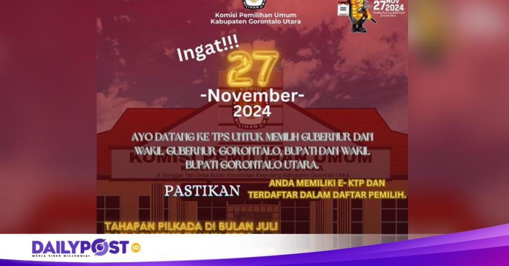 KPU Gorontalo Utara Imbau Warga Siapkan KTP-EL dan Memastikan Terdaftar Sebagai&nbsp;Pemilih