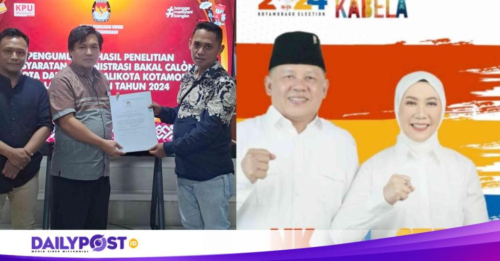 Resmi: KPU Kotamobagu Nyatakan Pasangan NK-STA Penuhi Syarat untuk Pilwako&nbsp;2024
